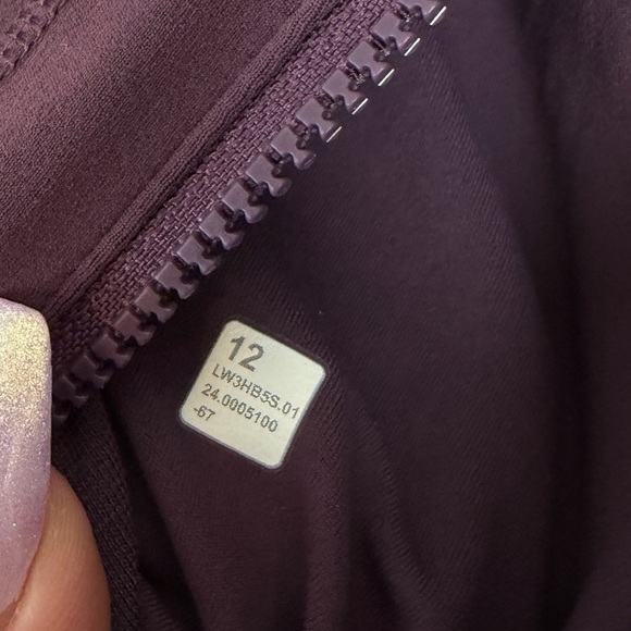 Lululemon Define Cropped Jacket Nulu Size 12 Grape Thistle Purple LW3HB5S GPTH - Picture 11 of 11